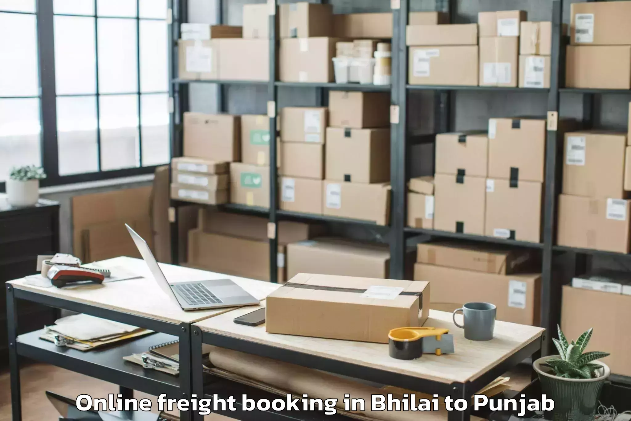 Hassle-Free Bhilai to Malerkotla Online Freight Booking